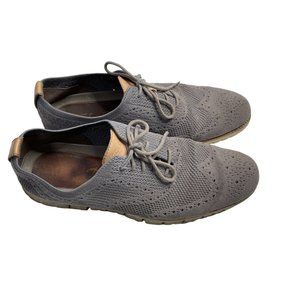 Cole Haan Men's ZeroGrand Perforated Grey Fabric Oxfords Size 11.5(C24944)